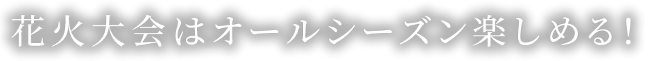 花火大会はオールシーズン楽しめる！